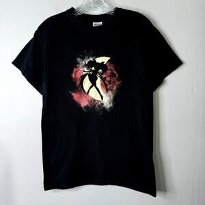 Sailor Moon Chibi Space T-Shirt Art by Edwoody Black Graphic Tee Anime Y2K Sz S